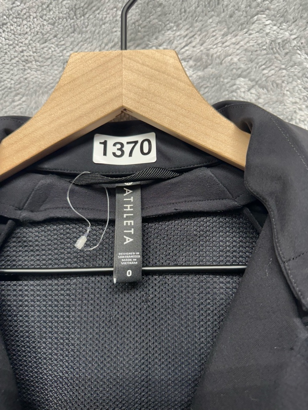 Athleta Black Hooded Trench Coat Lightweight Jacket Size 0 Minimalist Active - Picture 8 of 10